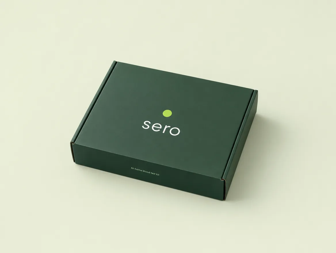 The Sero Health test kit box